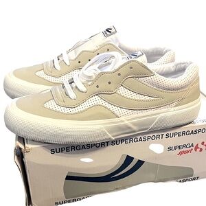 Superga 2941 Revolley Leather Perforated Swallowtail Sneakers Women’s 10 Shoes